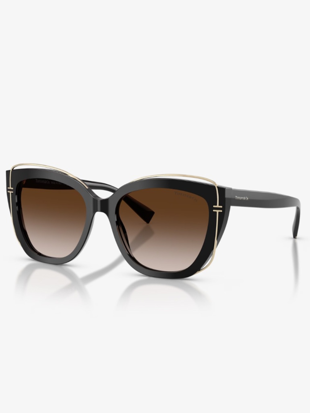 Tiffany & Co. TF4148 Black/Gold Cat-Eye Frames. Made in Italy w/ Case - Picture 9 of 11